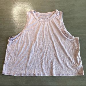 Athleta Voyage Uptempo Muscle Tank Top 3X Light Heathered Purple